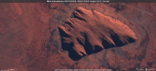 Супутникове фото дня: знаменита червона гора Улуру в Австралії