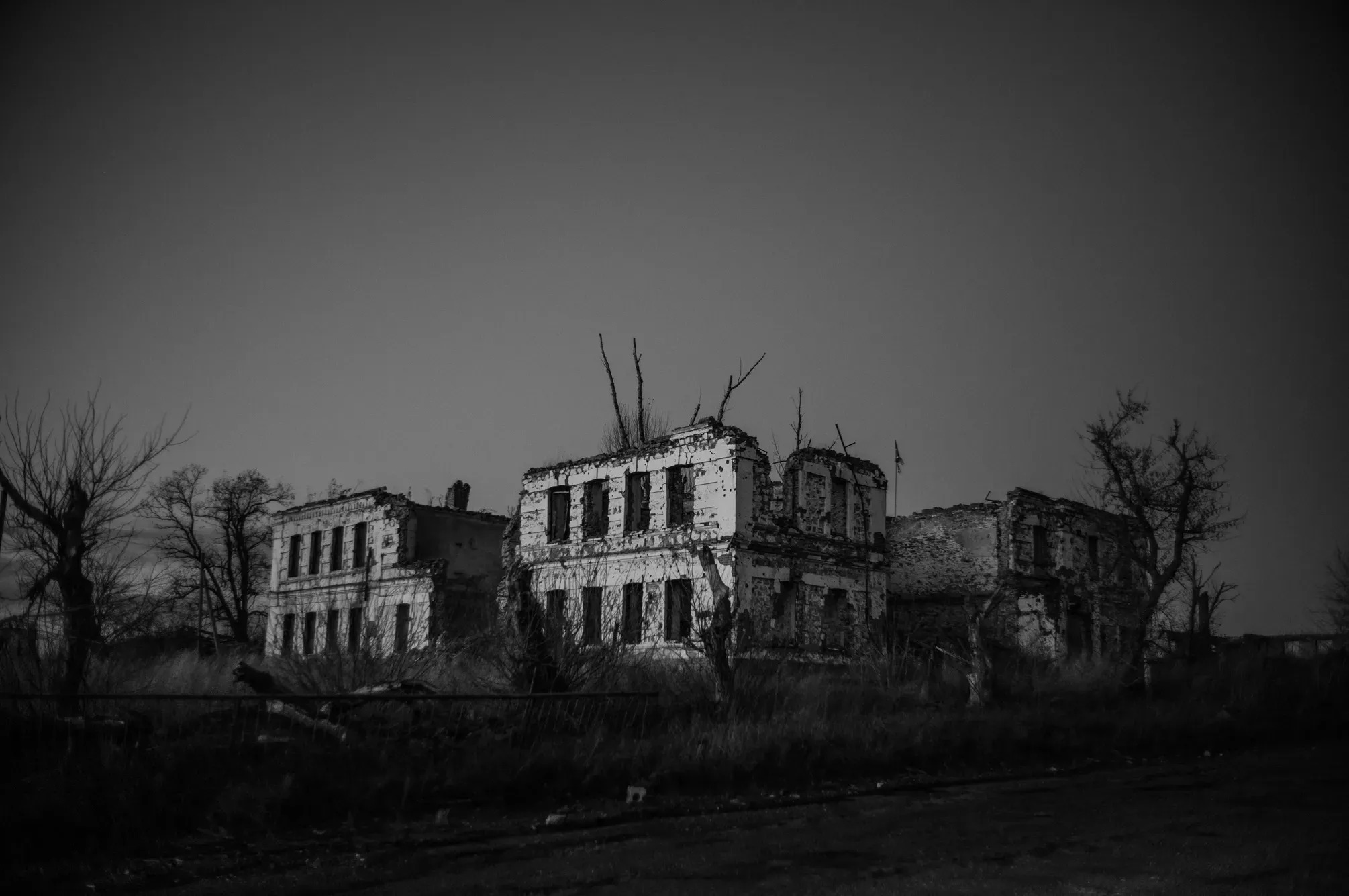 Великокомишуваська школа, зруйнована російською армією. Фото ©Federico Quintana/Sipa Press