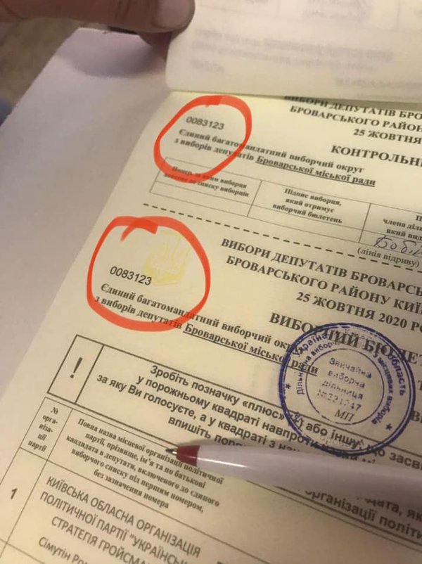 У Броварах не змогли навіть забезпечити таємницю голосування (ФОТО)