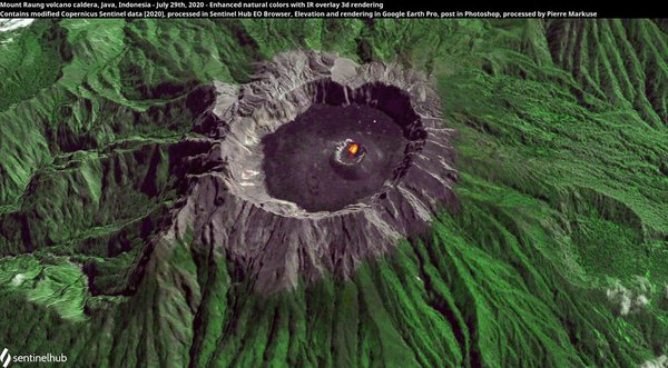 Супутникове фото дня: активний вулкан у 3D