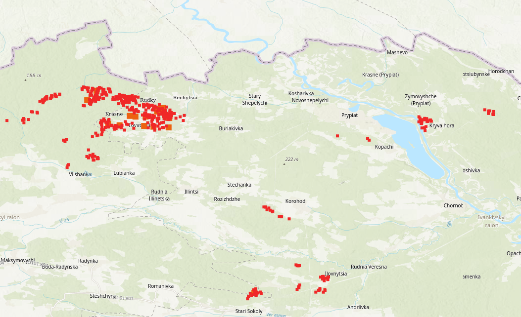 Дані:  NASA FIRMS, Fire Information for Resource Management System
