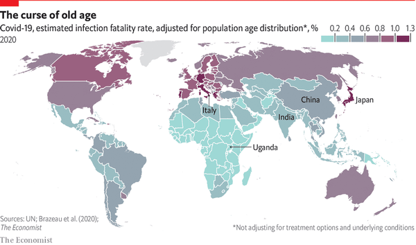 Інфографіка дня. Чому багаті країни настільки вразливі до COVID-19 – The Economist
