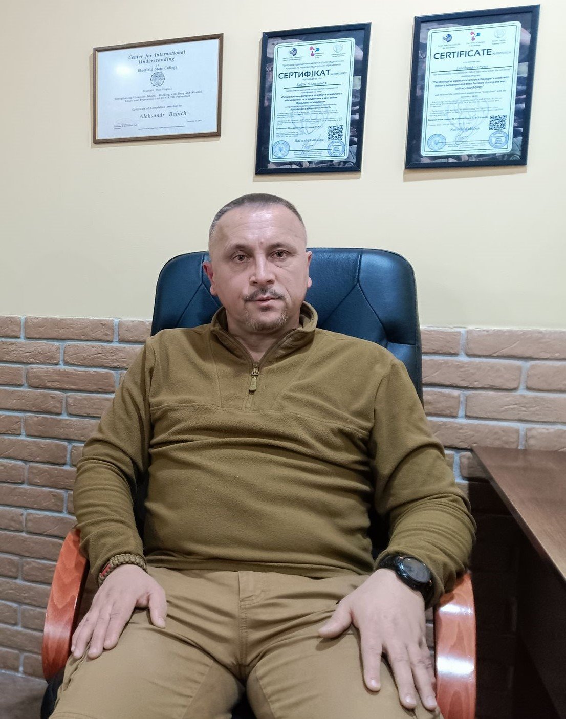 Олександр Бабіч, військовий психолог. Фото авторки