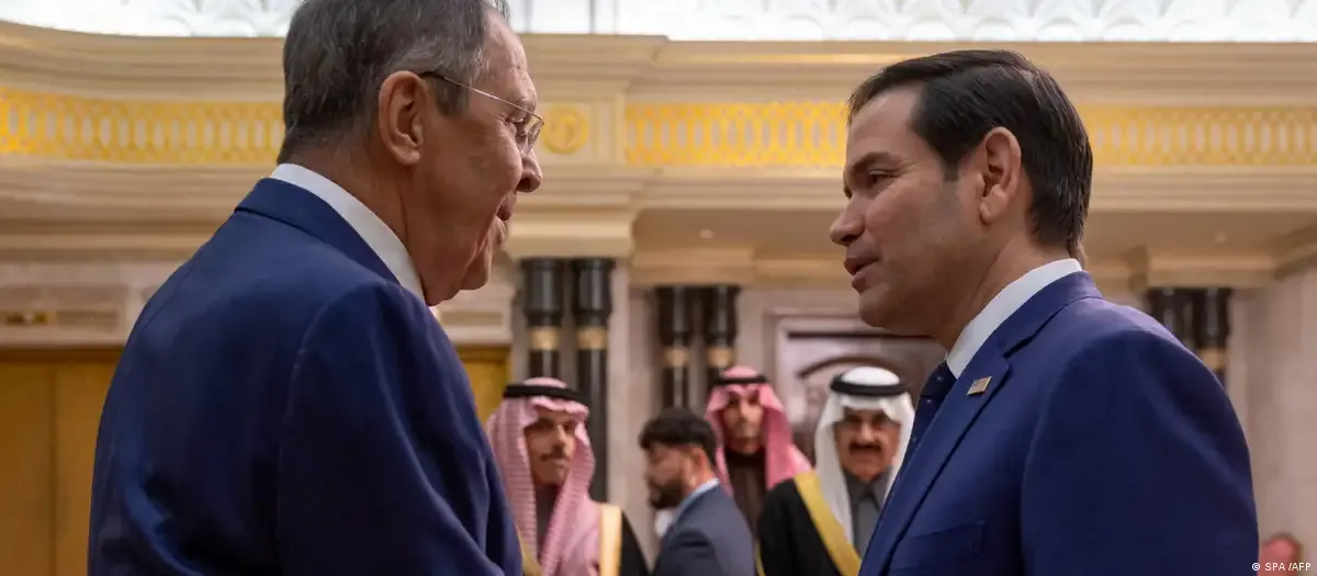 Лавров і Рубіо у Саудівській Аравії в лютому. Фото: SPA /AFP