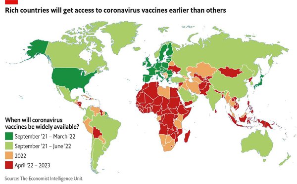 Розподіл вакцин красномовно показав, як люди діляться на «сорти» за країнами (КАРТА, ГРАФІКА)