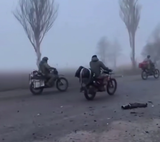 Колона окупантів. Скриншот з відео