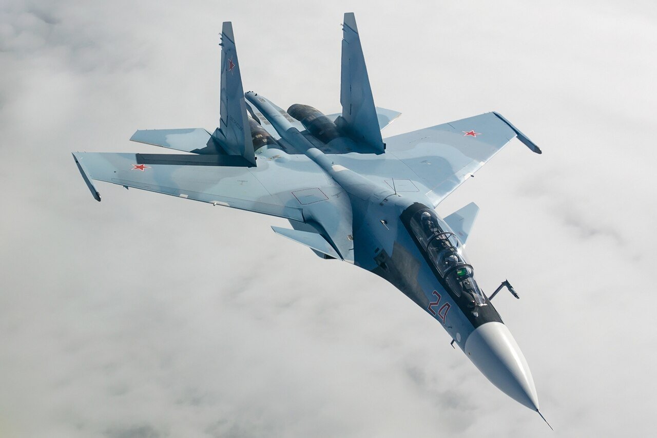 Повністю знищено літак Су-30СМ. Фото ілюстративне, з відкритих джерел