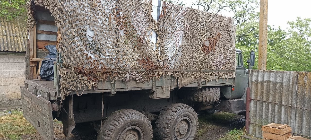 Another truck tented at the soldiers' own expense. Photo provided by an interviewee