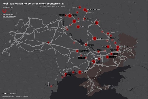 І все-таки вона світиться. Україна пережила нові удари по енергетиці. Куди били і що хотіли знищити росіяни (інфографіка)