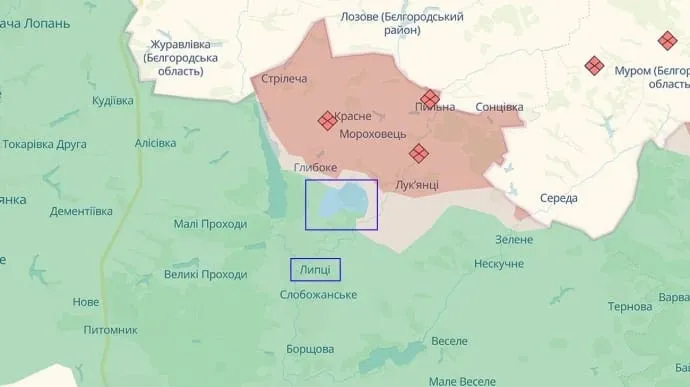 Скриншот з deepstatemap.live. Джерело: Мілітарний