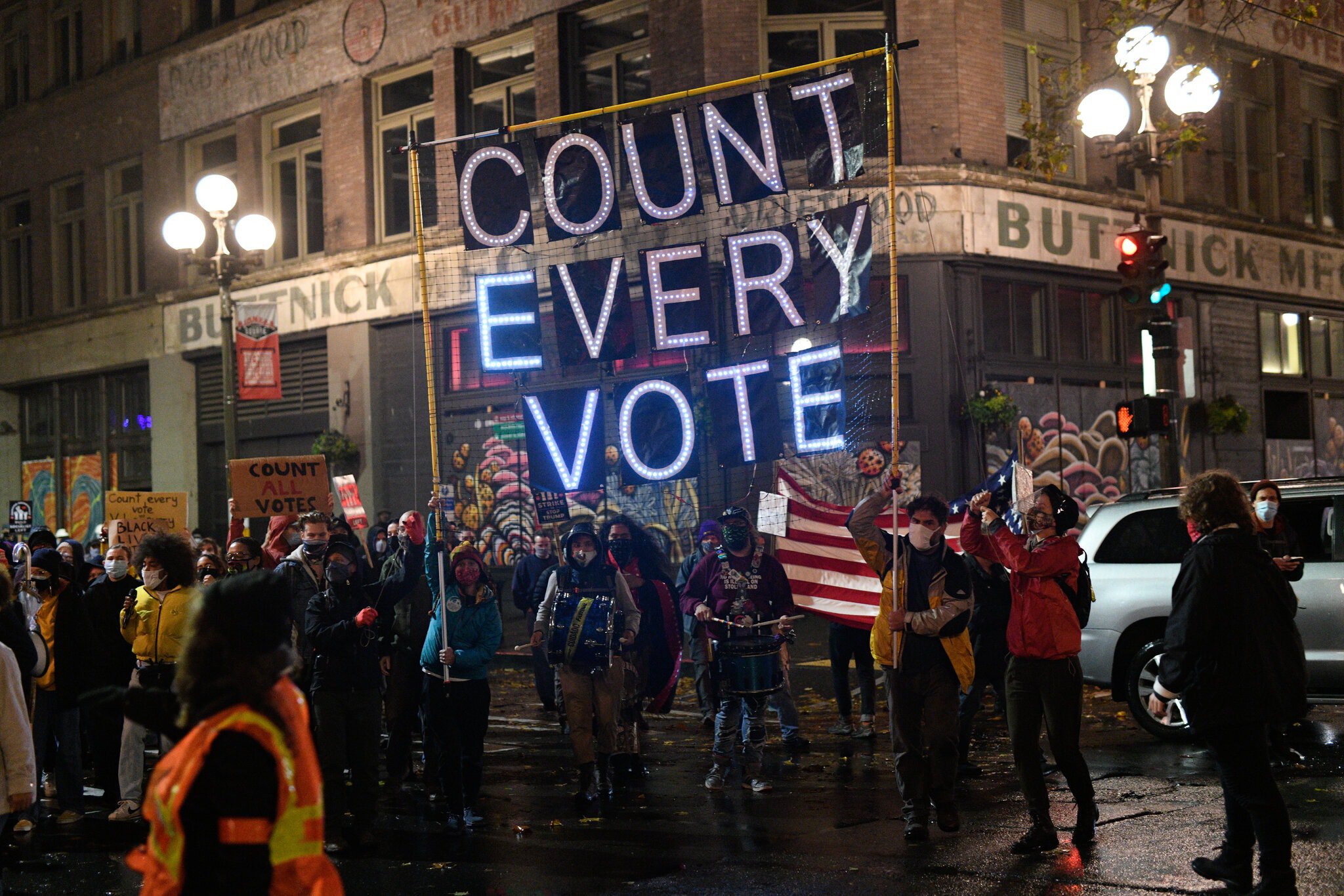 Сіетл, "Порахуйте кожен голос". Фото: Grant Hindsley for The New York Times