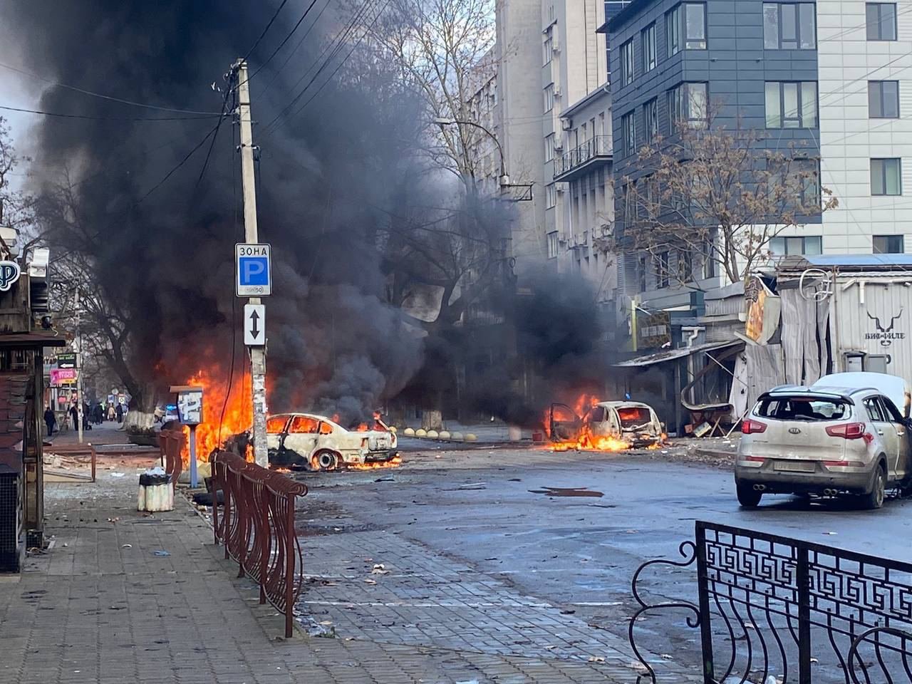 Обстріл Херсона 24 грудня. t.me/V_Zelenskiy_official