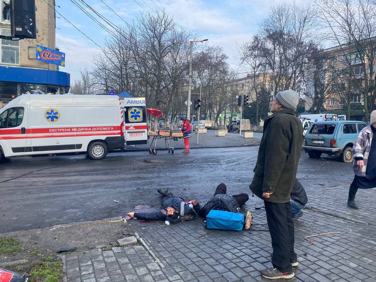 Обстріл Херсона 24 грудня. t.me/V_Zelenskiy_official