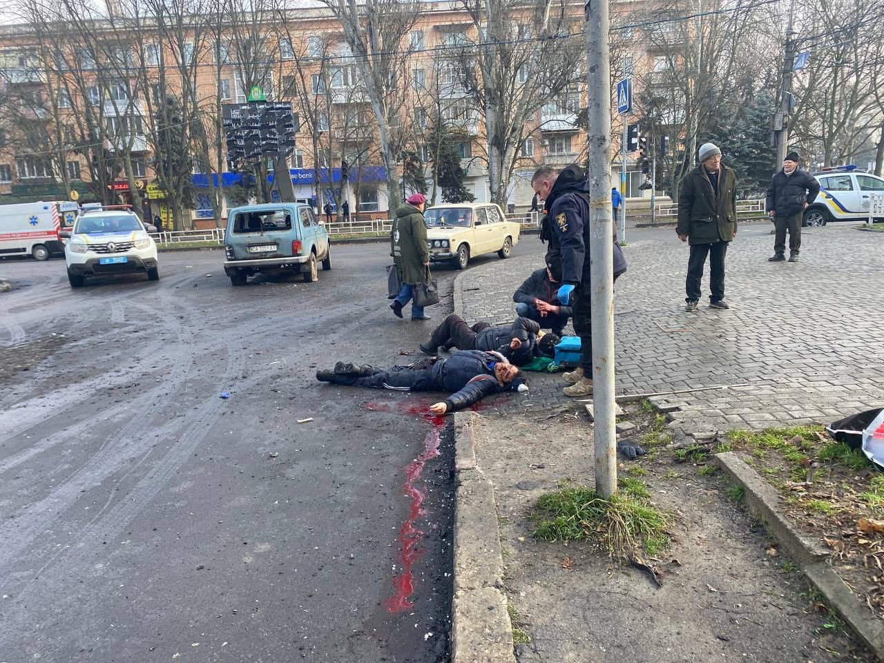 Обстріл Херсона 24 грудня. t.me/V_Zelenskiy_official