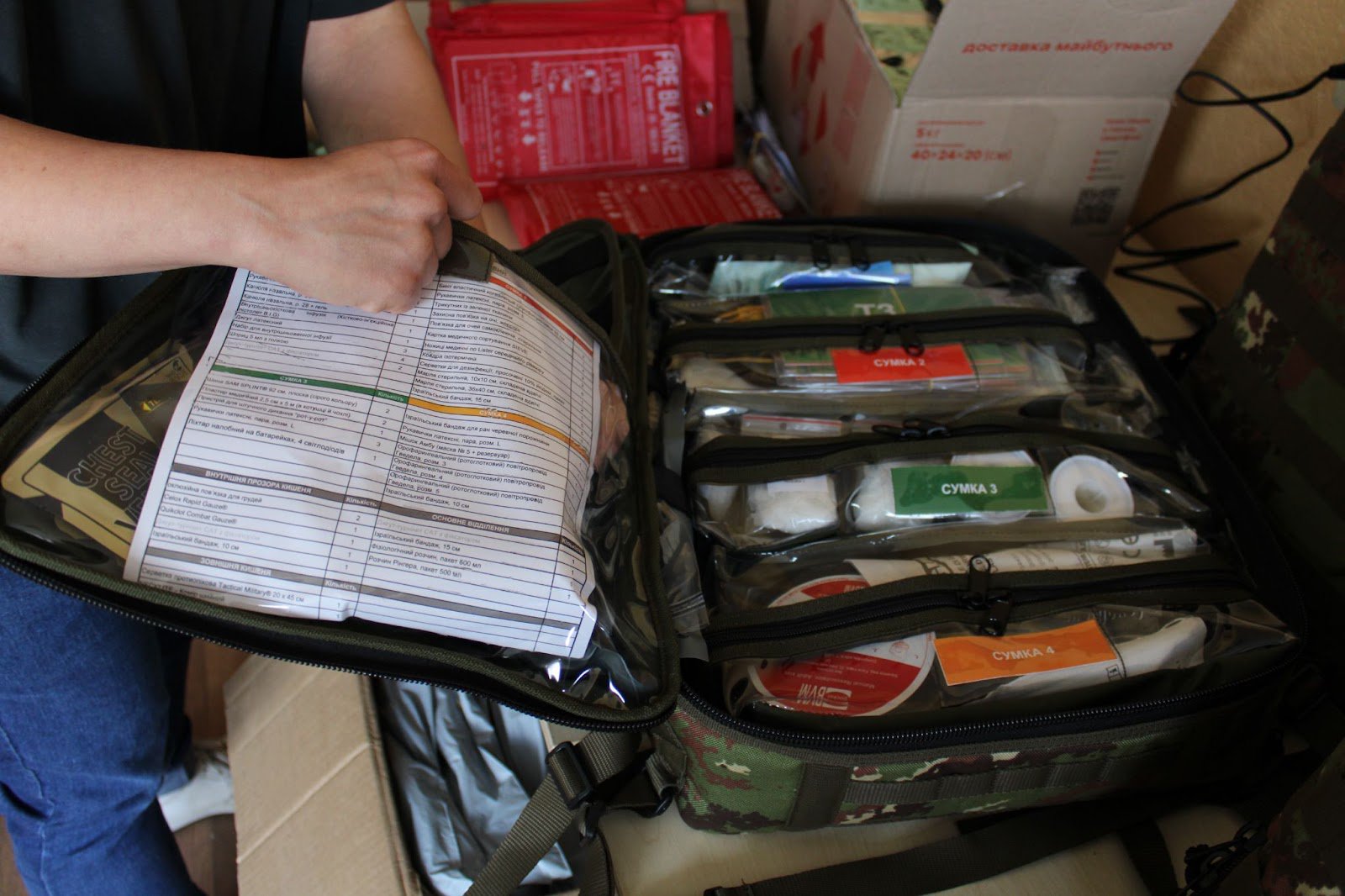 Рюкзак військового медика, який комплектують у Leleka Foundation